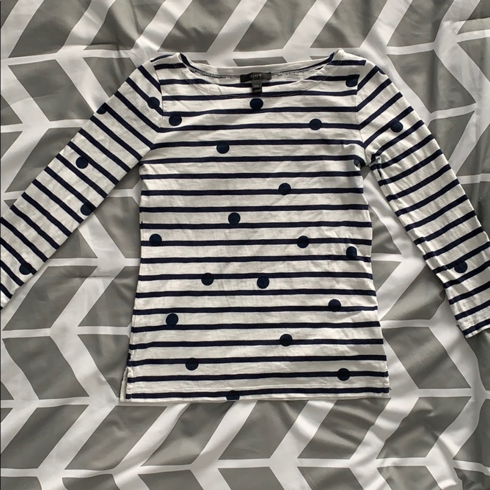 3/$15 J crew stripe and polka dot top - Picture 1 of 7